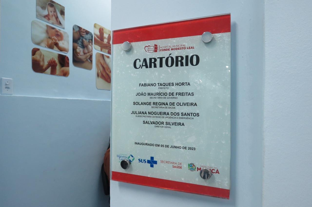 Inauguração de cartório de registro civil pelo Hospital Municipal Conde Modesto Leal