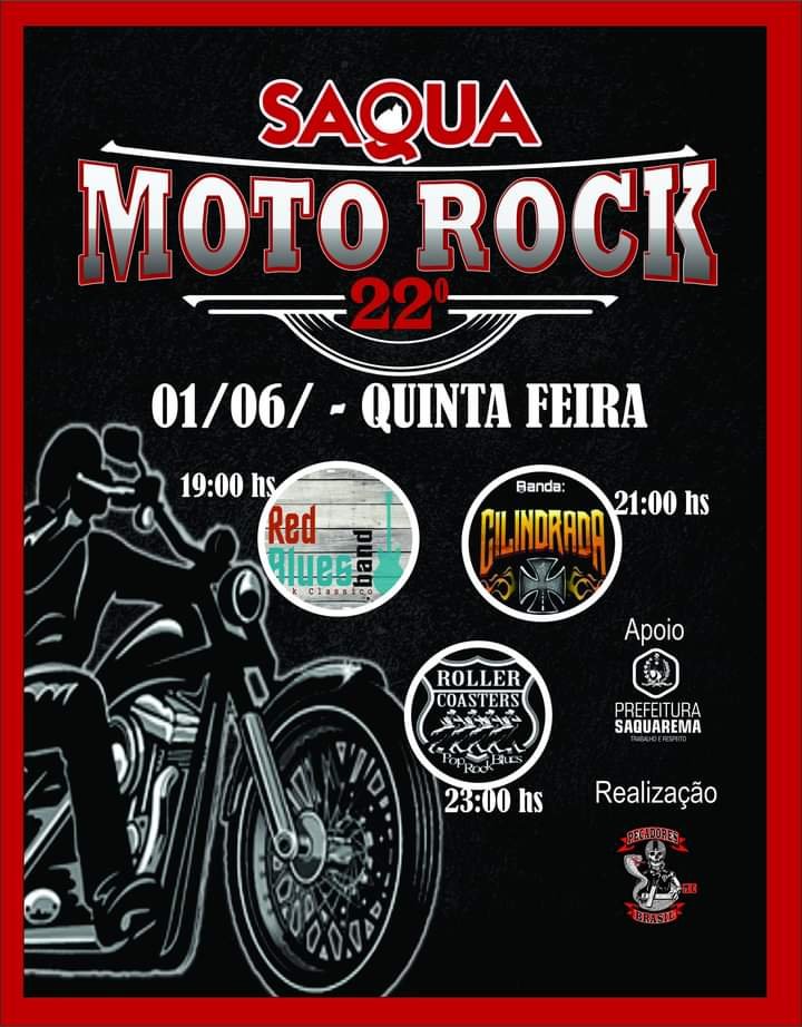 Saquarema Receberá SAQUA MOTO ROCK a partir de quinta (01° DE JUNHO)