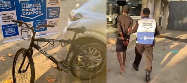 Criminoso é preso em flagrante após roubo de bicicleta e ameaça a vítima