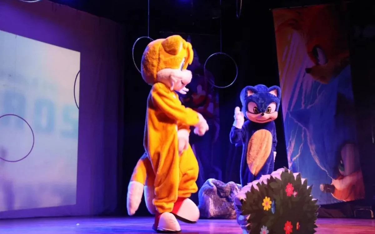 Espetáculo “Sonic: Uma Nova Aventura” encanta crianças e famílias em Niterói