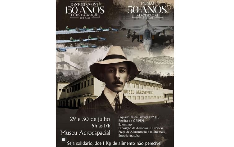 Museu Aeroespacial promove evento gratuito neste final de semana