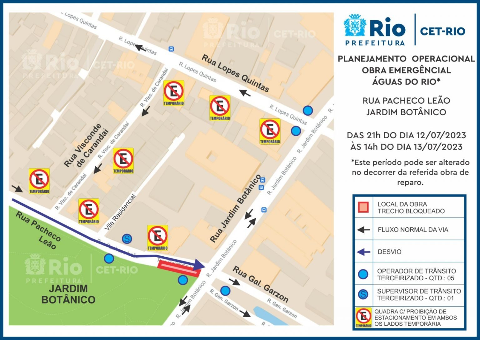 Rua Pacheco Leão terá interdição para obra emergencial em adutora