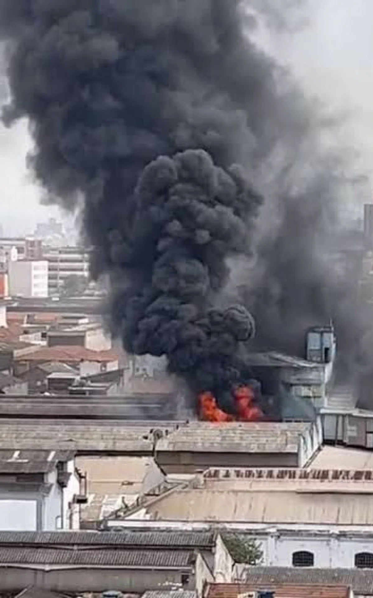 Incêndio atinge galpão no Centro de SP e deixa vítimas