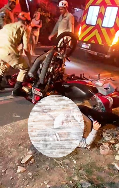 Campos: Grave colisão entre motos deixa dois feridos