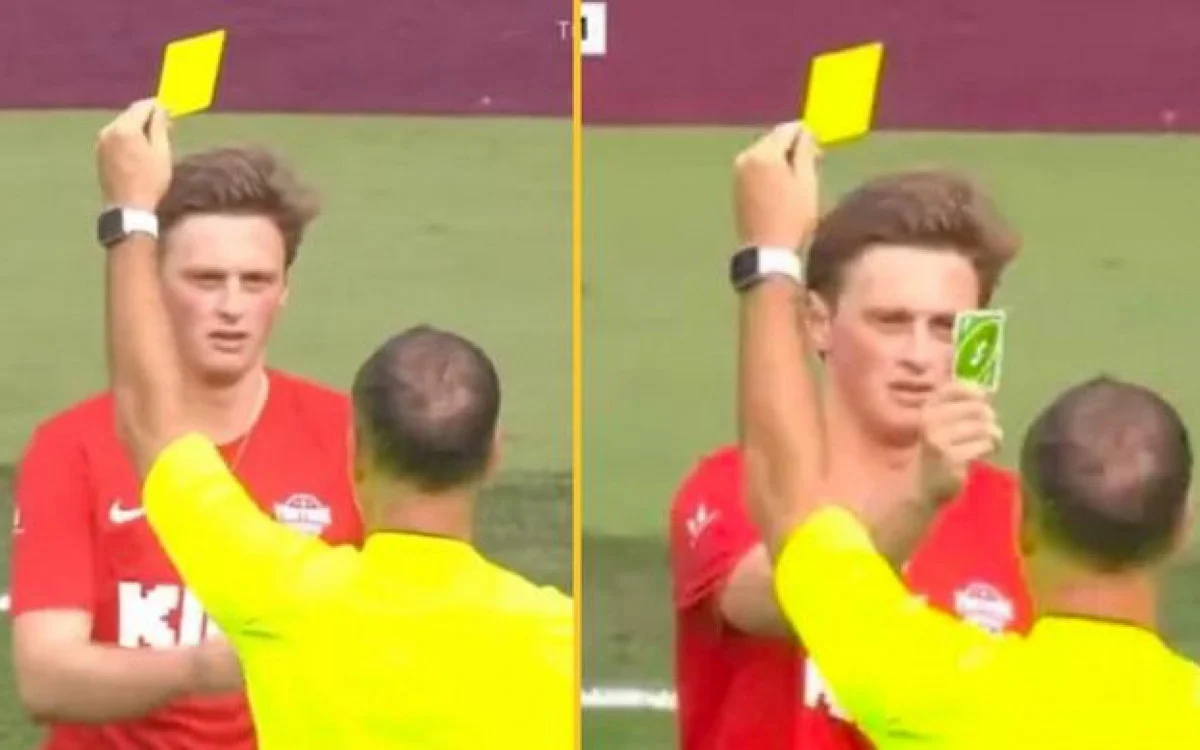 Jogador tenta "reverter" cartão amarelo em jogo do YouTube All-Stars