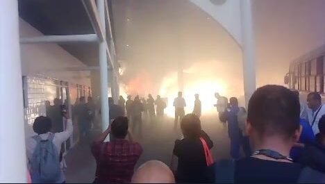 Ônibus pega fogo no Terminal Central de Macaé