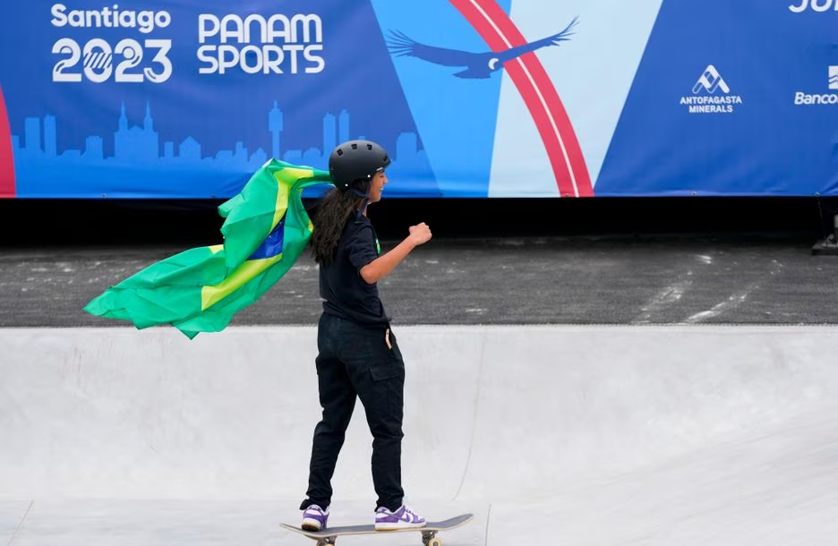 Brasil conquista ouros no skate e na natação no Pan 2023