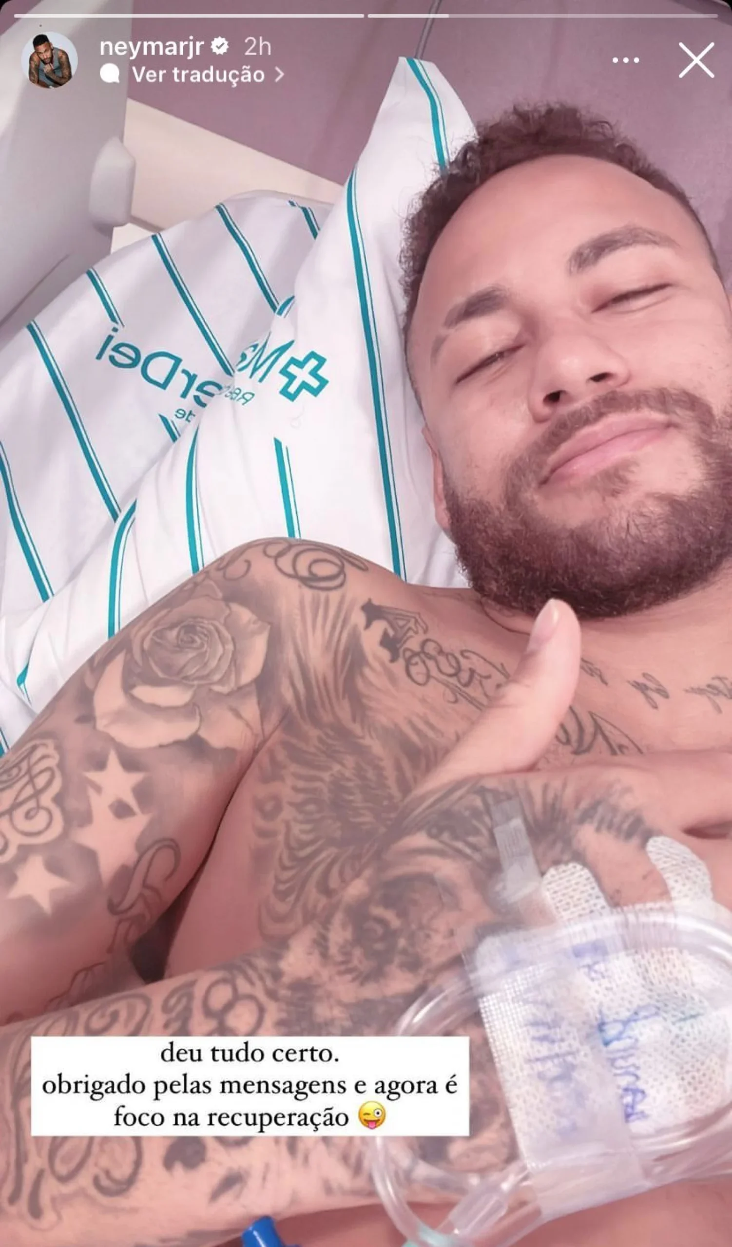 Neymar foca na recuperação após cirurgia no joelho