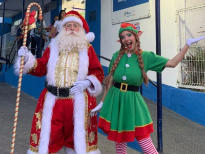 Papai Noel leva alegria para hospital infantil em São Gonçalo