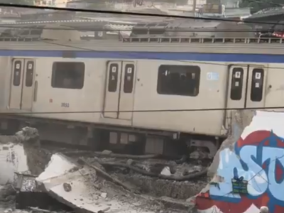 Trem descarrila no Rio: passageiros são retirados em segurança - Vídeo