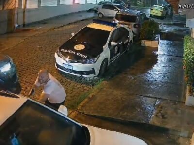 Bandido tenta roubar carro em frente à viatura de delegacia de São Gonçalo