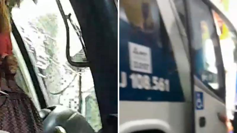 Ônibus invade rodoviária em Campos dos Goytacazes - VÍDEO