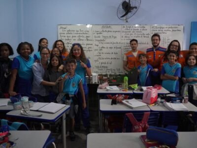 Escola no Jardim Catarina tem aula sobre desastres naturais | Renan Otto/Divulgação/PMSG