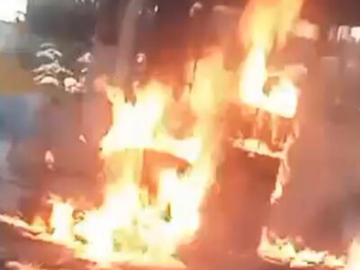 Incêndio em posto de gasolina assusta moradores - Vídeo