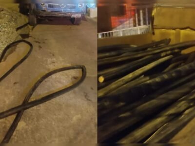 Niterói: Bandidos usam caminhão para furtar 2 toneladas de cobre