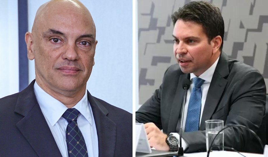 Alexandre de Moraes libera grampo feito por Ramagem | Fabio Rodrigues Pozzebom/Agência Brasil (Alexandre de Moraes) e Marcos Oliveira/Agência Senado (Alexandre Ramagem)