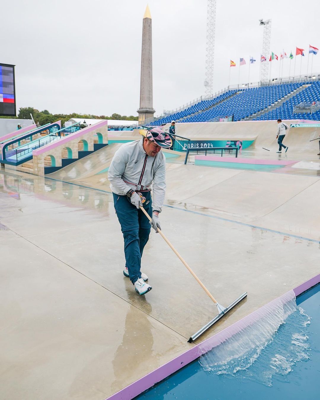 Chuva adia prova de Skate Street Masculino nos Jogos de Paris