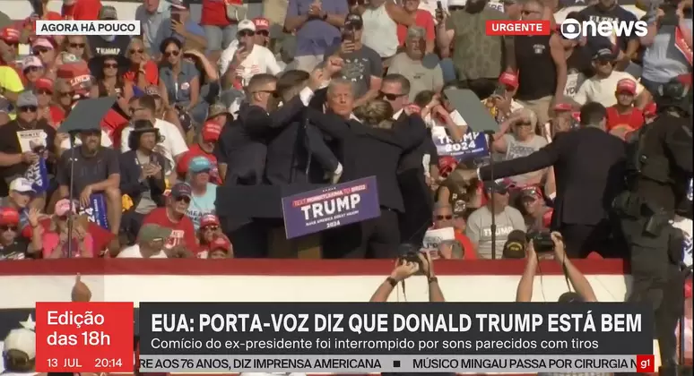 Donald Trump sofre atentado a tiros durante comício nos EUA - Vídeo