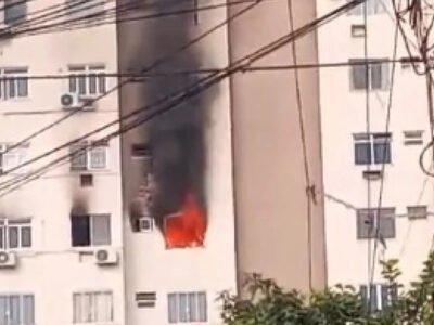 Incêndio em apartamento na Zona Norte deixa homem ferido