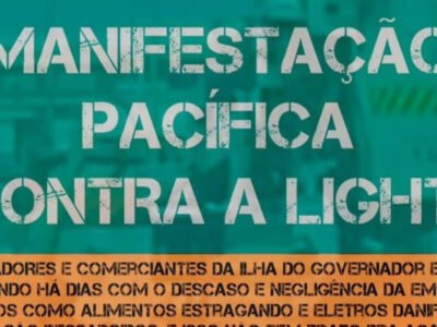 Moradores da Ilha organizam protesto contra apagões da Light