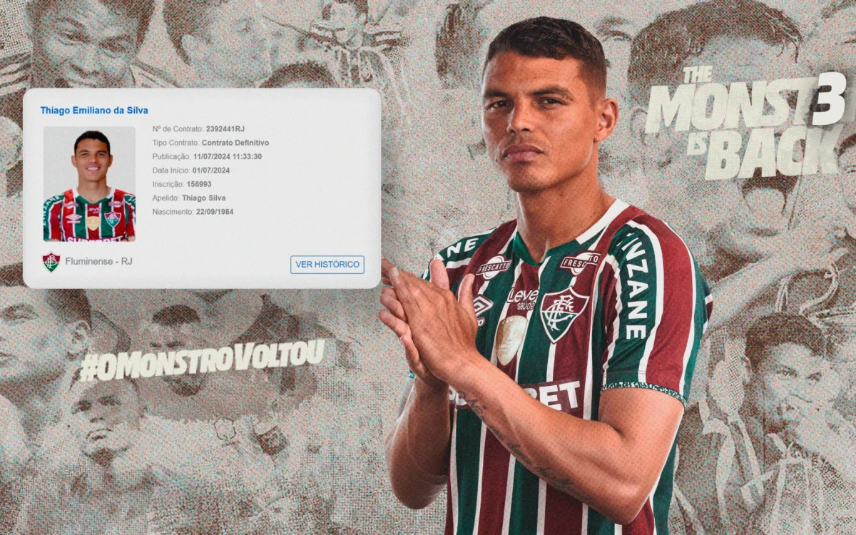 Thiago Silva está pronto para estrear pelo Fluminense