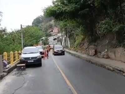 Obras na estrada da Garganta afetam trânsito em Niterói | Reprodução