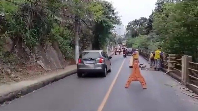 Obras na estrada da Garganta afetam trânsito em Niterói | Reprodução