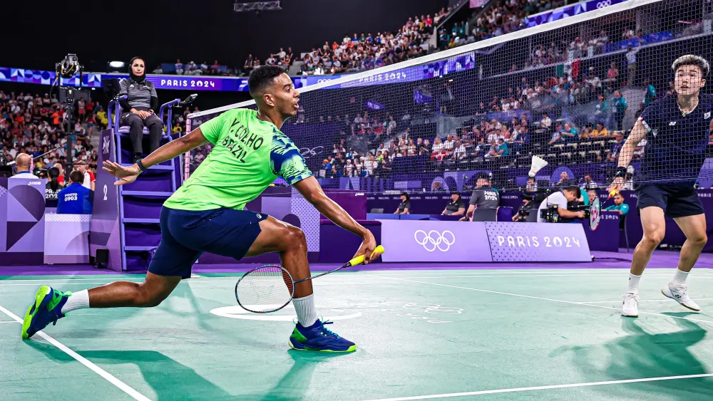 Ygor Coelho eliminado do badminton em Paris 2024