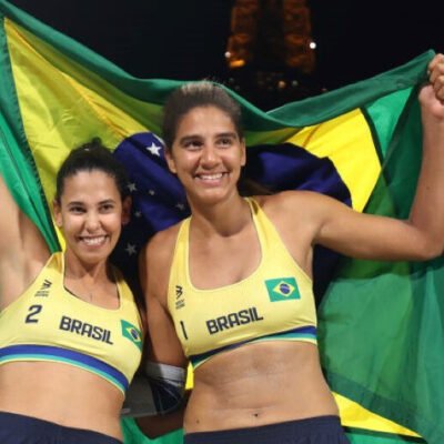 Ana Patrícia e Duda conquistam o ouro no vôlei de praia em Paris