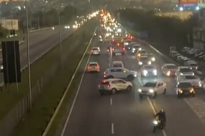 Arrastão na Niterói-Manilha faz carros voltarem na contramão neste domingo