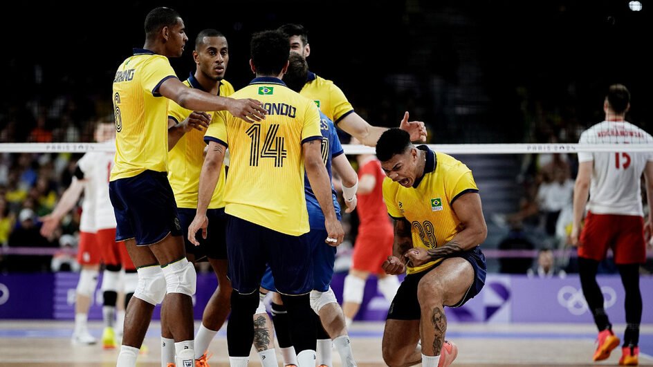 Vôlei: Brasil atropela Egito e avança nas Olimpíadas