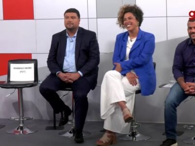 Bruno Lessa (Podemos), Talíria Petrone (Psol) e Carlos Jordy (PL), candidatos à Prefeitura de Niterói, debatem no g1; Rodrigo falta | Reprodução/g1