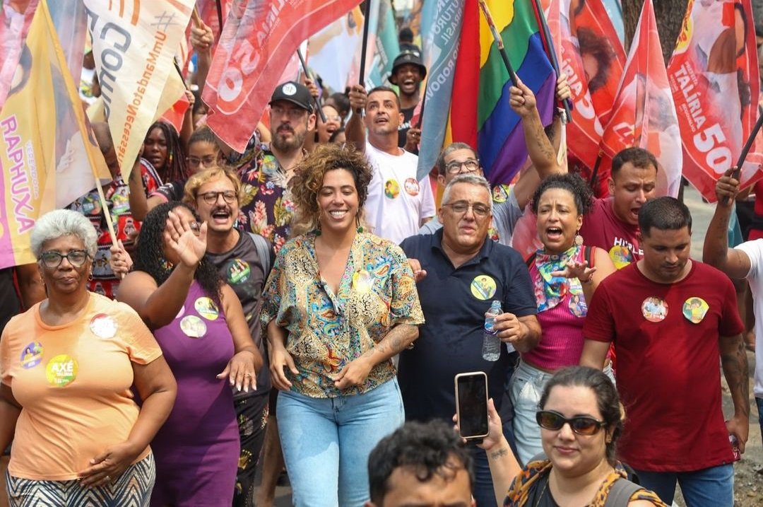 Talíria Petrone mobiliza eleitores e apoiadores durante agenda de campanha  neste sábado com o vice Fernando Rodovalho e candidatos a vereador em três regiões de Niterói | Reprodução