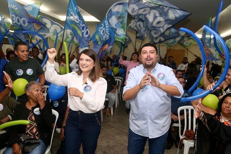 Evento para lançamento da campanha eleitoral da coligação Niterói Pode Mais reúne apoiadores de Bruno Lessa e Bruna Doriel no Iate Clube Icaraí, em São Francisco | Rodolpho Gavlak/Divulgação