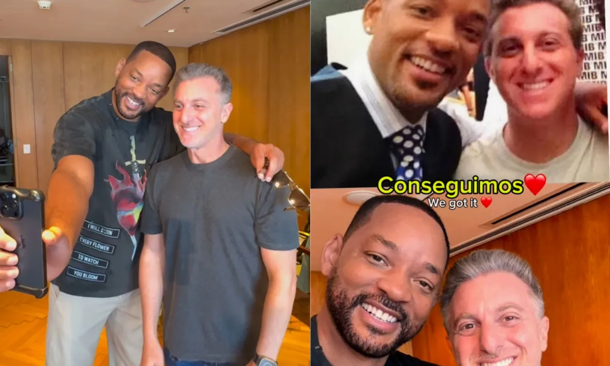 Luciano Huck e Will Smith recriam foto após 10 anos