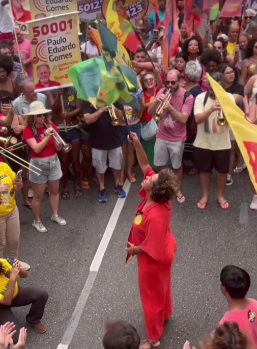 Duas mil pessoas vão a comício de Talíria Petrone (Psol) em Icaraí e candidata acredita em arrancada para chegar ao 2º turno em Niterói | Divulgação