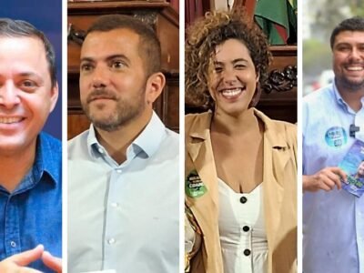 Nova pesquisa do instituto Gerp sobre a preferência do eleitorado para a Prefeitura de Niterói reforça possibilidade de vitória de Rodrigo Neves (PDT) no 1º turno; candidato tem ampla vantagem sobre Carlos Jordy (PL), Talíria Petrone (Psol) e Bruno Lessa (Podemos) | Divulgação/André Freitas/Folha do Leste