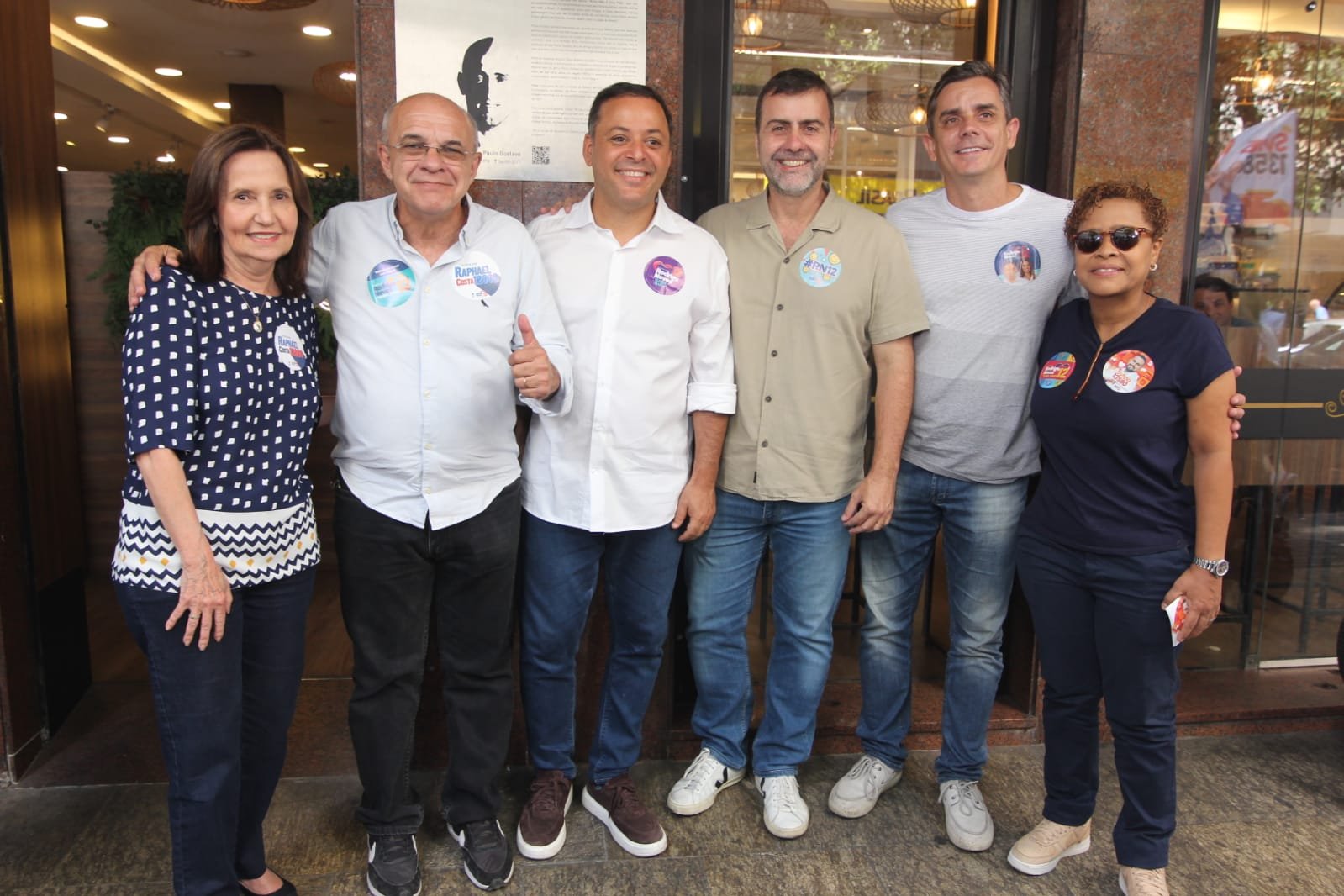 Martha Rocha, Eduardo Bandeira de Mello, Rodrigo Neves, Marcelo Freixo, Fabiano Horta e Verônica Lima | Divulgação