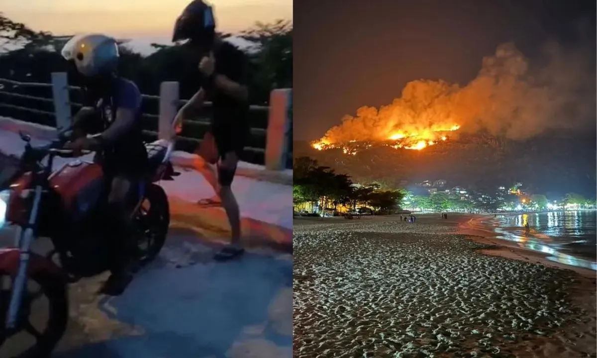 Suspeitos de colocar fogo em mata de Niterói vão para delegacia