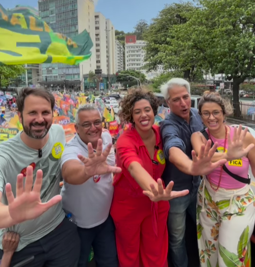 Deputado estadual Flávio Serafini, Fernando Rodovalho, Talíria Petrone, Alessandro Molon e Nadine Borges | Divulgação