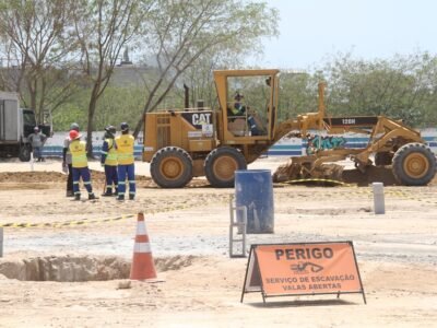 Obras avançam no Parque RJ São Gonçalo no antigo Piscinão