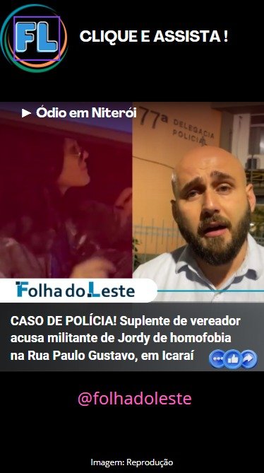 VÍDEO - Suplente de vereador Ricardo Mouser acusa militante de Jordy de homofobia na Rua Paulo Gustavo, em Icaraí