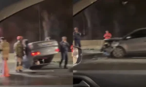 Acidente no túnel Charitas-Cafubá causa capotamento - Vídeos