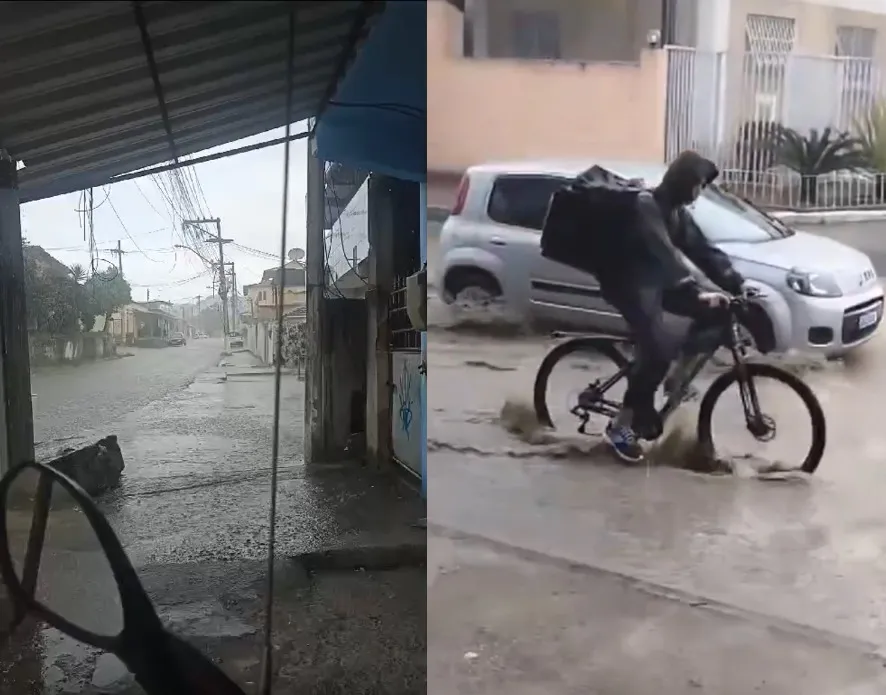 Chuva intensa surpreende moradores de São Gonçalo - Vídeos