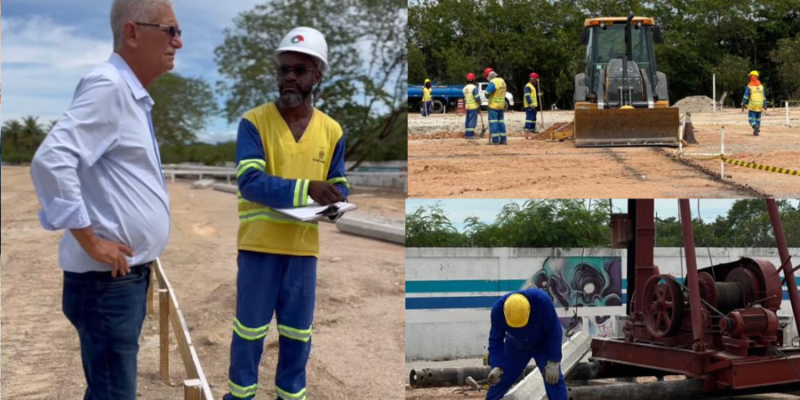 Prefeito de São Gonçalo visita obras na área do antigo piscinão