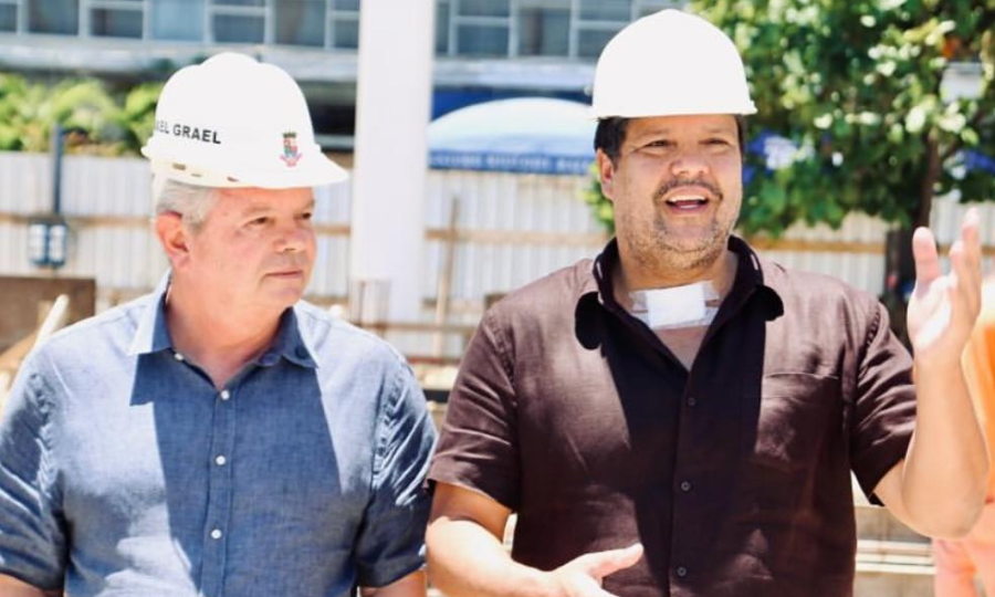 Axel Grael visita obras do Parque Poliesportivo da Concha Acústica