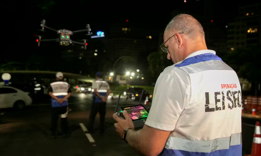 Drone Lei Seca | Foto: Paulo Fernandes / Segov RJ / Divulgação