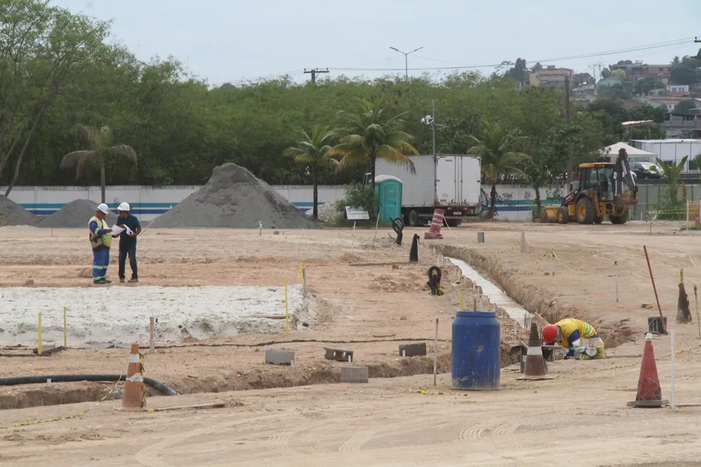 Obras do Parque RJ São Gonçalo avançam e transformam o antigo Piscinão