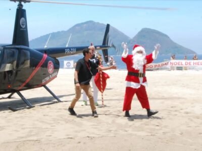 Papai Noel chegará de helicóptero na Praia de Icaraí neste domingo