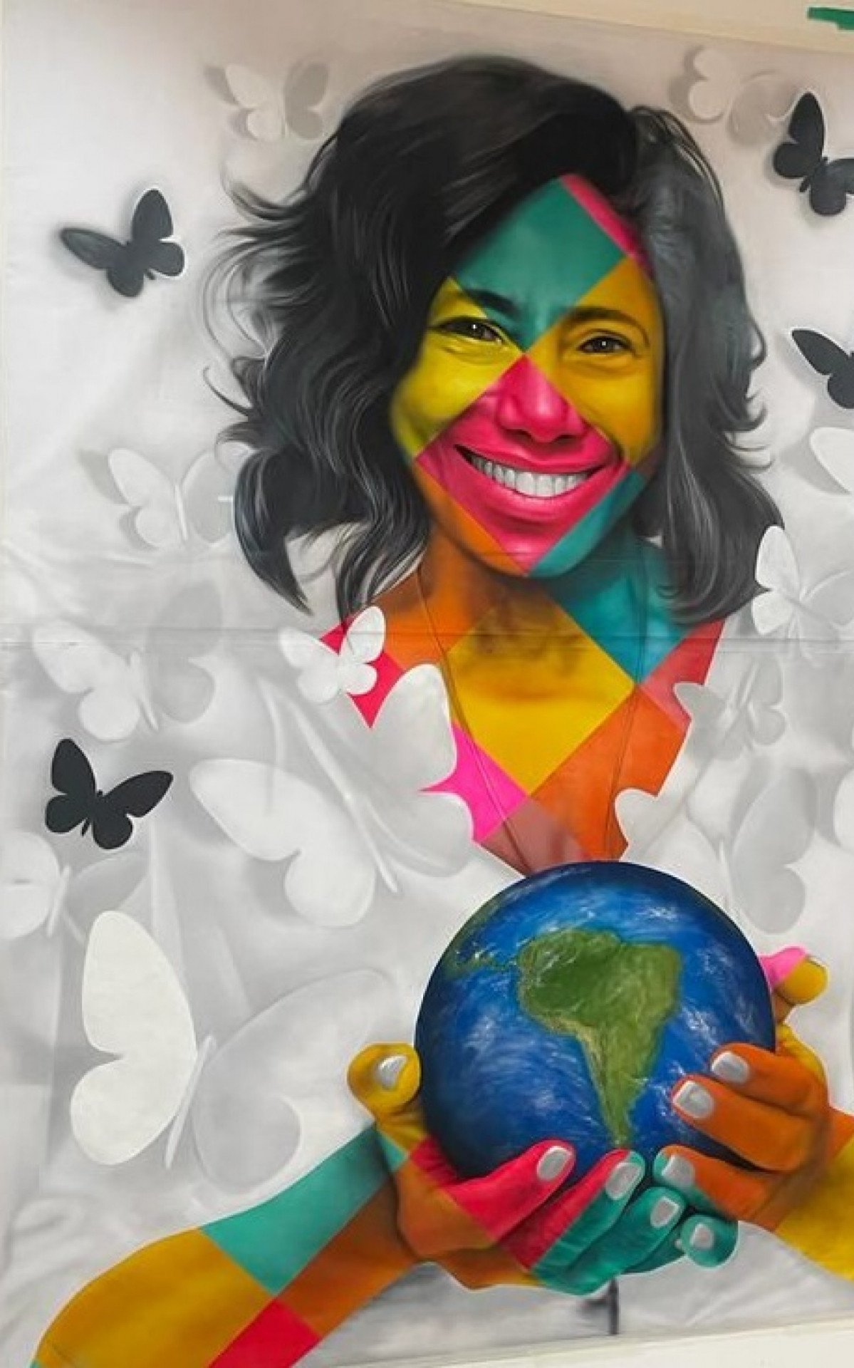 Parque Municipal Glória Maria recebe mural do artista Kobra homenageando a jornalista